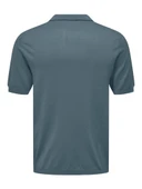 ONSWYLER LIFE REG 14 SS POLO KNIT NOOS Erkek Mavi Kazak - 22022219 thumbnail 2