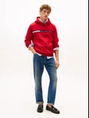 HILFIGER CHEST INSERT HOODY Erkek Kırmızı Sweatshirt - MW0MW37361 thumbnail 2