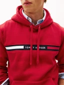 HILFIGER CHEST INSERT HOODY Erkek Kırmızı Sweatshirt - MW0MW37361 thumbnail 3