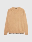 Yün Karışımlı V Yaka Kazak Erkek Yeşil Kazak - 323A107GS102O thumbnail 5