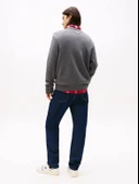 TJM REG MELANGE FLAG SWEATER Erkek Gri Kazak - DM0DM22105 thumbnail 4