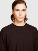 Yün Karışımlı Bisiklet Yaka Kazak Erkek Renkli Kazak - 323A107GS102Q thumbnail 7