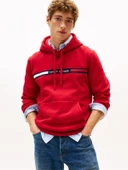 HILFIGER CHEST INSERT HOODY Erkek Kırmızı Sweatshirt - MW0MW37361 thumbnail 1