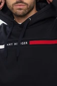 HILFIGER CHEST INSERT HOODY Erkek Mavi Kazak - MW0MW37361 thumbnail 4