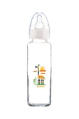 Bebedor Desenli Cam Biberon Zürafa Dar Ağız 250 ml 31302 thumbnail 2
