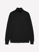 Yün Karışımlı Slim Fit Kazak Erkek Siyah Kazak - 324A11BAS200A thumbnail 5