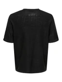 Only & Sons   ONSKALMAR RLX 12 SS CREW KNIT  Siyah Kazak - 22033561 thumbnail 2