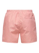 Only & Sons   ONSTED STRIPE SEERSUCKER SWIM NOOS Erkek Kırmızı Deniz Şortu - 22021841 thumbnail 2