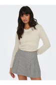 Only   ONLMAURA LIFE LS BACK DETAIL O-NECK KNT Kadın Beyaz Kazak - 15318340 thumbnail 2