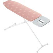 Gazella 900 OB Seri Ütü Masası – Isıya Dayanıklı Kumaş, Çift Profilli Denge Çubuğu ve Pembe Desenli 146x42x100 cm thumbnail 4