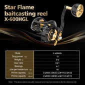 Ecooda Star Flame 600HGL Bait Cast Olta Makinesi thumbnail 7