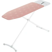 Gazella 900 OB Seri Ütü Masası – Isıya Dayanıklı Kumaş, Çift Profilli Denge Çubuğu ve Pembe Desenli 146x42x100 cm thumbnail 2