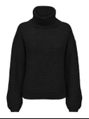 ONLALLIE LIFE LS COWLNECK CC KNT Kadın Siyah Kazak - 15294486 thumbnail 1