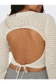 Only   ONLMAURA LIFE LS BACK DETAIL O-NECK KNT Kadın Beyaz Kazak - 15318340 thumbnail 8