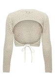 Only   ONLMAURA LIFE LS BACK DETAIL O-NECK KNT Kadın Beyaz Kazak - 15318340 thumbnail 7