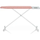 Gazella 900 OB Seri Ütü Masası – Isıya Dayanıklı Kumaş, Çift Profilli Denge Çubuğu ve Pembe Desenli 146x42x100 cm thumbnail 1