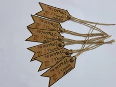 Pratikbox Kraft 250gr Kağıt etiket/Yenidoğan/Doğum günü/Hediyelik 2,5x7cm/Kuş gözü delikli/ Jüt ipli/60 Adet thumbnail 5