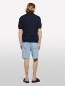 Sisley   %100 Pamuk Büzgü İpli Normal Bel Denim Şort Erkek Mavi Denim Şort - 325P44C1S901A thumbnail 6