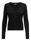 Only   ONLVENICE LIFE LS VNECK CARDI KNT NOOS Kadın Siyah Hırka - O15333985 thumbnail 4