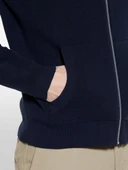 Sisley   Pamuk Karışımlı Fermuarlı Bomber Hırka Erkek Lacivert Hırka - 325P10F2S500H thumbnail 6