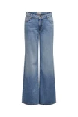 Only   ONLBRITNEY LOW WIDE DNM AZG Kadın Medium Blue Denim  - 15321397 thumbnail 6