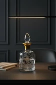 Cam Yaldızlı El İmalatı 1 Litre Su Viski Şişesi Başucu Sürahisi m8 thumbnail 1