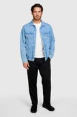 Sisley   %100 Koton Slim Fit Denim Ceket Erkek Renkli Ceket - 323A2V8JSN02B thumbnail 11