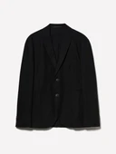 Sisley   %100 Pamuk Şerit Cep Detaylı Rahat Kesim Kruvaze Ceket Erkek Siyah Ceket - 324A2WMDSW020 thumbnail 2