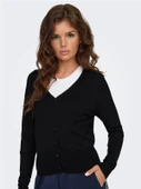 Only   ONLVENICE LIFE LS VNECK CARDI KNT NOOS Kadın Siyah Hırka - O15333985 thumbnail 2
