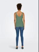 Only   ONLSUNNY SL RIB V-NECK KNT Kadın Hedge Green WHITE Kazak - 15321455 thumbnail 2