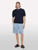 Sisley   %100 Pamuk Büzgü İpli Normal Bel Denim Şort Erkek Mavi Denim Şort - 325P44C1S901A thumbnail 5