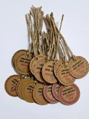 Pratikbox Yuvarlak etiket Kraft 250gr/Yenidoğan/Doğum günü/Hediyelik/3,80 cm/Kuş gözü delikli/Jüt ipli/35 Ad. thumbnail 1