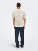 ONSGUSTAV VIN 12 BUTTON POLO KNIT Erkek Gri Polo - 22031848 thumbnail 2