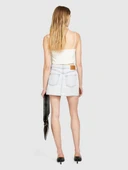 %100 Pamuk Önü Süsleme Detaylı Bağlamalı Askılı Üst Kadın Kırık Beyaz Gömlek - 324P5WDVLH014 thumbnail 1