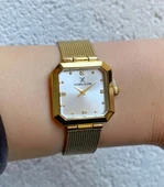 Daniel Klein DKE.1.10954 Kare Kadran Hasır Kordon 3 Atm Suya Dayanıklı Kadın Kol Saati thumbnail 4