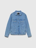 Sisley   %100 Koton Slim Fit Denim Ceket Erkek Renkli Ceket - 323A2V8JSN02B thumbnail 3