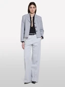 %100 Viskoz Arkası Uzun Over Fit Gömlek Kadın Siyah Gömlek - 325P5IDTLQ08R thumbnail 1