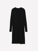 Sisley   Viskoz Karışımlı Önü Metal Kopça Kapamalı Uzun Hırka Kadın Siyah Hırka - 324A1WTHM6021 thumbnail 6