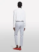 %100 Viskoz Arkası Uzun Over Fit Gömlek Kadın Bej Gömlek - 325P5IDTLQ08R thumbnail 4