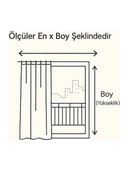 CEYLAN Home Balkon Perdesi Bağcıklı Halkalı Ölçü Seçenekli Gri Beyaz Çizgili thumbnail 2