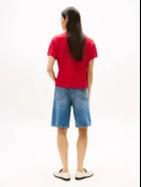 LYOCELL TIPPING OPEN SS POLO Kadın Kırmızı Polo - WW0WW46512 thumbnail 4