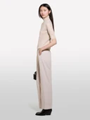 Yün Karışımlı Balıkçı Yaka Truvakar Kol Kazak Kadın Şampanya Kazak - 324A17DLM201Y thumbnail 6