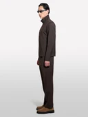 Sisley   Viskoz Karışımlı Logo Detaylı Fermuarlı Ceket Erkek Bordo Ceket - 325P2TBJSN03S thumbnail 1