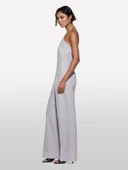 Keten Karışımlı Astarlı Askılı Palazzo Tulum Kadın Mavi Tulum - 325P4NP9LT00N thumbnail 2