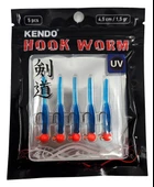 Kendo Hook Worm Jighead+Lrf Silikonu 1.5gr+4.5cm 5 Adet thumbnail 3