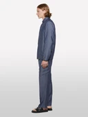 Sisley   Keten Karışımlı Gizli Düğmeli Astarsız Ceket Erkek Mavi Ceket - 325P2NZVSW02A thumbnail 3