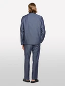 Sisley   Keten Karışımlı Gizli Düğmeli Astarsız Ceket Erkek Mavi Ceket - 325P2NZVSW02A thumbnail 1