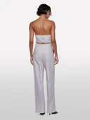 Keten Karışımlı Astarlı Askılı Palazzo Tulum Kadın Mavi Tulum - 325P4NP9LT00N thumbnail 3