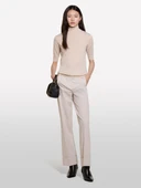 Yün Karışımlı Balıkçı Yaka Truvakar Kol Kazak Kadın Şampanya Kazak - 324A17DLM201Y thumbnail 1