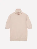 Yün Karışımlı Balıkçı Yaka Truvakar Kol Kazak Kadın Şampanya Kazak - 324A17DLM201Y thumbnail 4